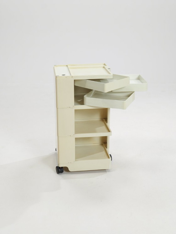 Image 1 of Space Age white Joe Colombo 'Boby' storage trolley, 1970s
