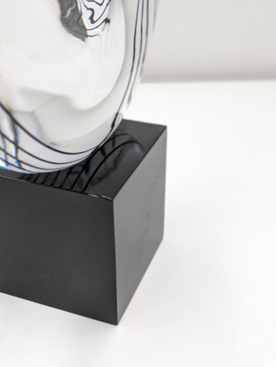 Image 1 of Sculptuur, Halve maan - 36 cm - Glas