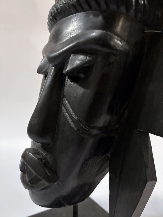 Image 1 of Afrikanische Stammeskunst • Senufo-Maske • Elfenbeinküste • Ebenholz • 1960