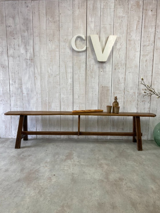 Antieke Boerenbank 205cm – Bankjes, Wood (photo 2 of 10)