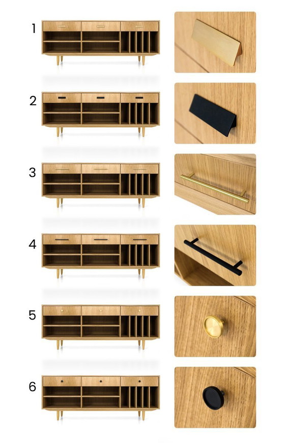 Image 1 of Commode à plateau tournant D-S07 à trois tiroirs
