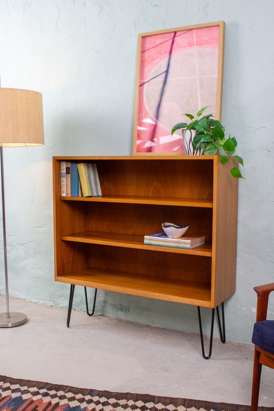 Image 1 of Vintage Teak Walnut Bookshelf/Chest of Drawers, Mid-Century 1960s