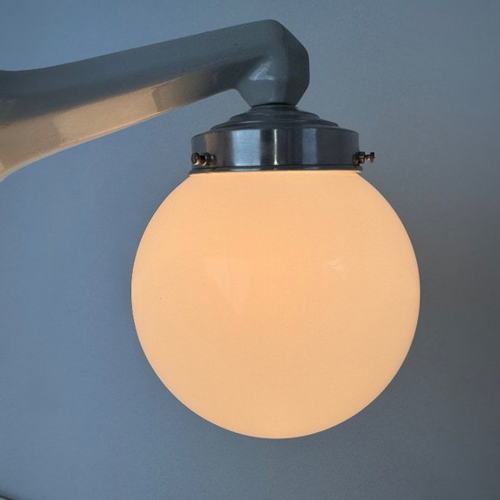 Image 1 of Pair of antique vintage opaline wall sconces