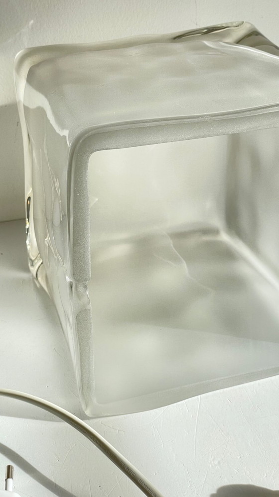 Image 1 of Ice Glass Lamp, Vintage Ikea