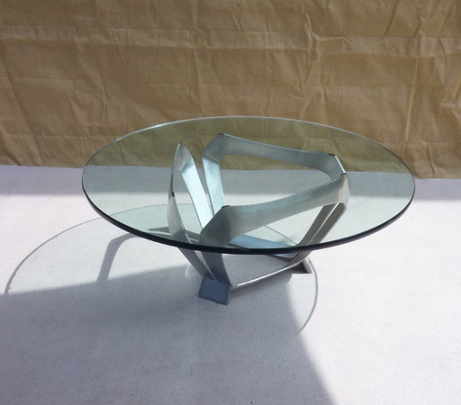 Tavolino da caffè in alluminio Knut Hesterberg – Ronald Schmitt, salontafels, Aluminium