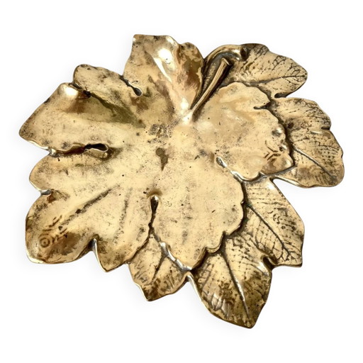 Decoratieve bladschotel – Verguld brons – Vroeg 20e eeuw