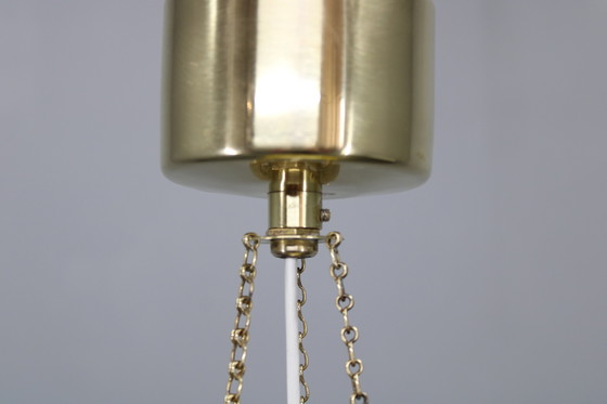 Image 1 of Hanglamp 1970 van geel glas, Tsjecho-Slowakije