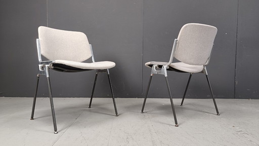 Chaises d'appoint vintage DSC 106 de Giancarlo Piretti pour Castelli, lot de 6