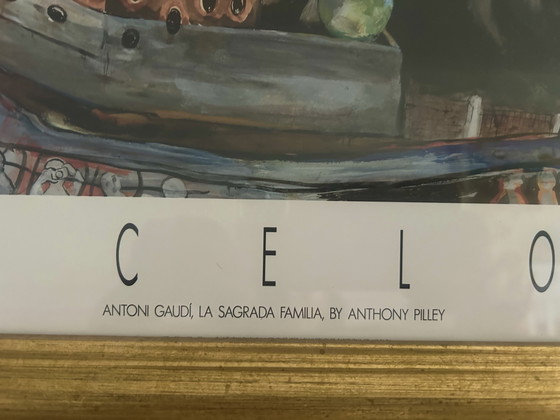 Anthony Pilley 1988 - Antoni Gaudi La Sagrada Familia - Barcellona - Poster d'arte vintage – Glass, Paper (photo 3 of 5)