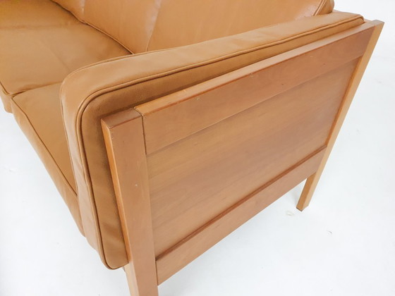 Image 1 of Borge Mogensen per il divano Fredericia "2343" in pelle cognac, Danimarca anni '60