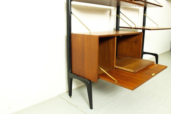 Image 1 of Sistema da parete modulare in teak di Louis van Teeffelen per WéBé, anni '50