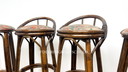 4x vintage rattan bamboo manou bar stools