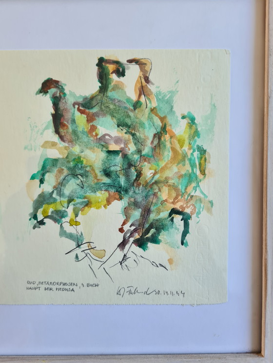 Image 1 of Aquarelle abstraite : Titre Medusa