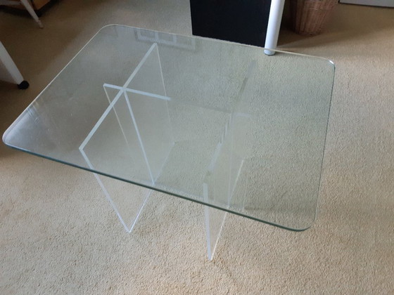Image 1 of Table d'appoint en verre, années 1970