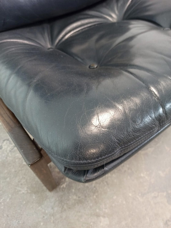 Image 1 of 2 sillones de cuero de mediados de siglo
