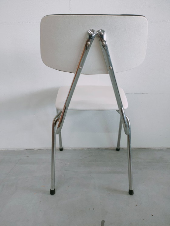 Image 1 of sedia da pranzo vintage anni '60 in tubolare, sedia laterale