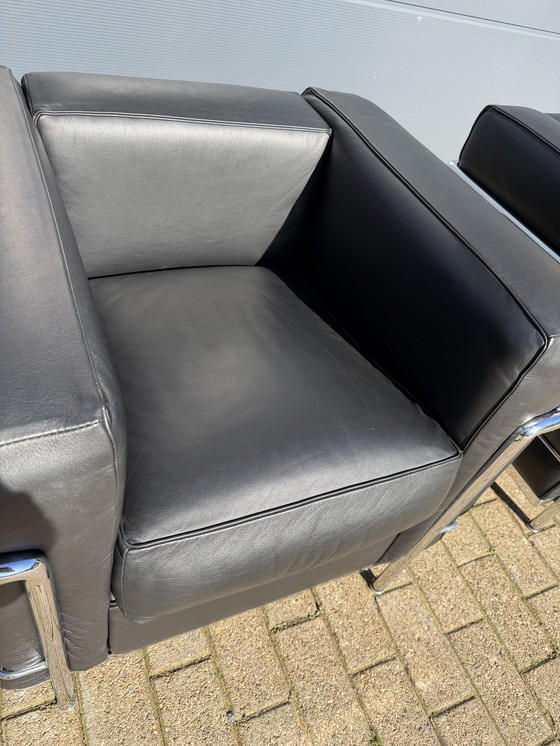 Image 1 of 2x Cassina Le Corbusier Lc2 originali in CONDIZIONI DA SALA ESPOSITIVA!!