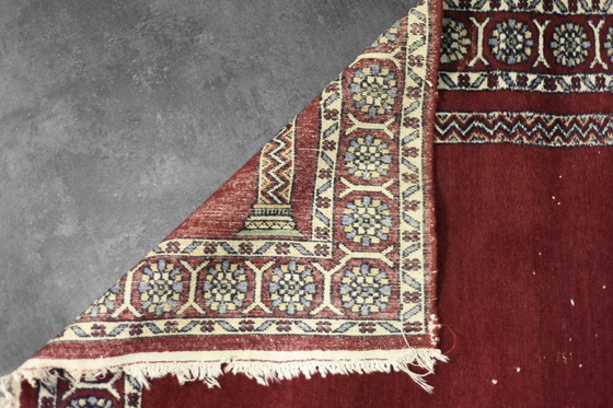 Image 1 of Tappeto da preghiera orientale pakistano Mihrab tessuto a mano vintage, anni '60