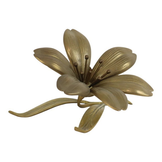 Posacenere con scultura a forma di giglio in ottone, stile metà secolo. – Oggetti decorativi, Brass (photo 7 of 18)