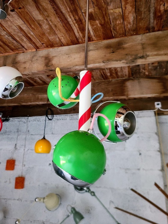 Image 1 of Herda 70's Memphis oogbol hanglamp