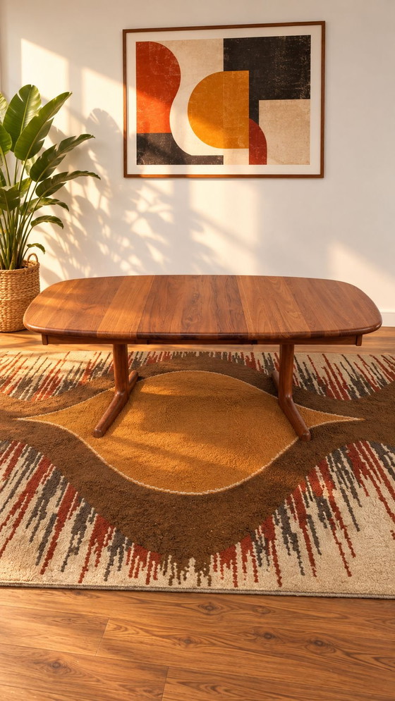 Seating area EMC FURNITURE vintage Scandinavian design – Leather, Wood (photo 9 of 10)