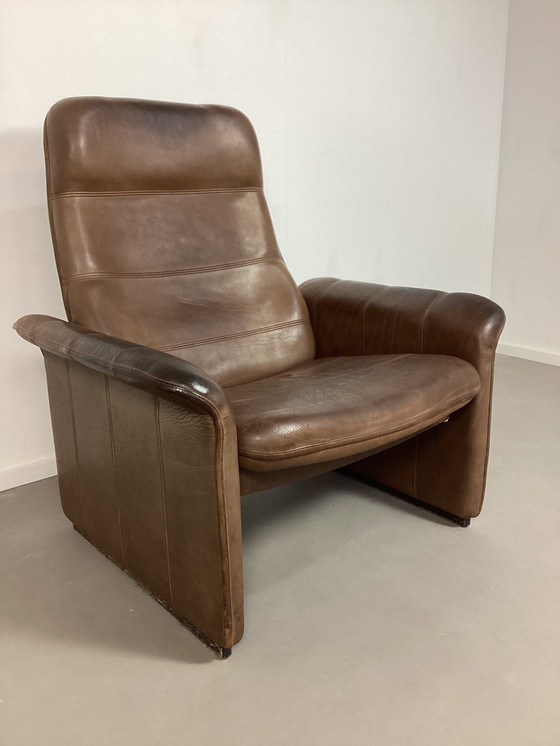 Image 1 of Brutalist Desede De Sede Vintage Ds50 Buffalo Leather Lounge Chair Armchair