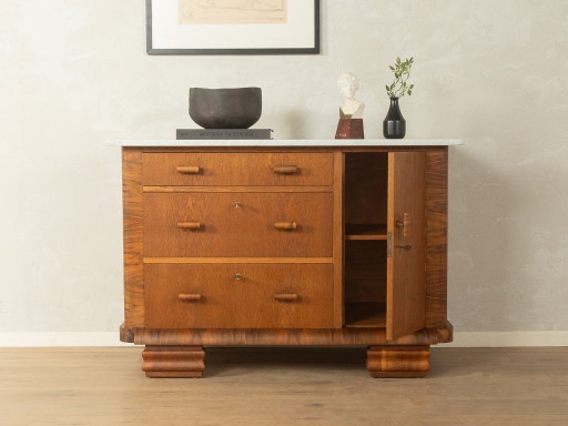 1920s Art Deco Chest of Drawer – ladekasten, Marble, Wood (photo 2 of 11)