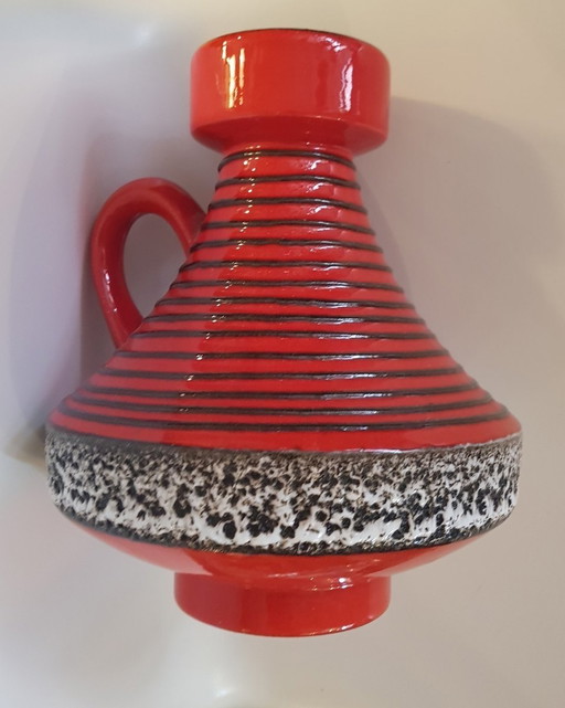 Fette Lava-Keramikvase von Ilkra, 1960er Jahre