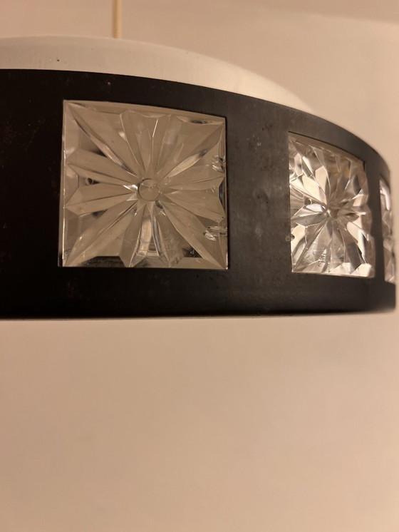 Image 1 of Vintage Space-Age / Mid-Century UFO hanging lamp – L.U.M. – Ø 37 cm