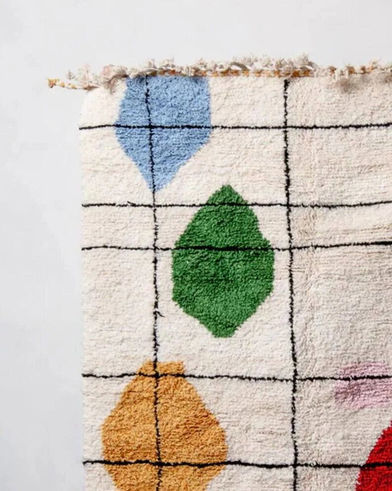 Tapis marocain écru avec motifs colorés 250cmx150cm – Wool, Bohemian (photo 5 of 8)