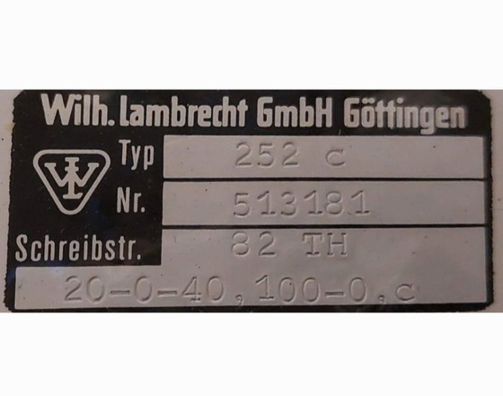 Termohygrograaf Lambrecht type 252c compleet em werkend, Decoratieve objecten, Glas, Metaal, Beige (foto 9 van 11)