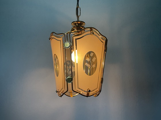 Image 1 of vintage Hollywood Regency hall lamp