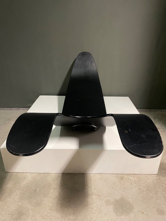 TEPPO ASIKAINEN & ILKKA TERHO CHIP LOUNGER PER SNOWCRASH, 1996, snow crash, Poltrone, Legno, Nero, Modern (foto 3 di 6)