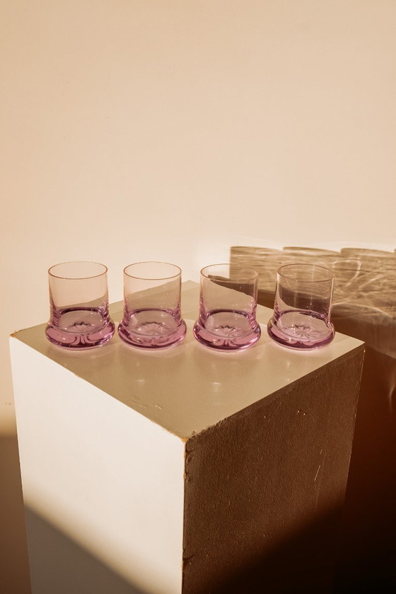Image 1 of Vintage Italian lilac glasses, set of 4