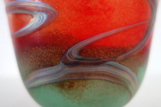 Image 1 of Vaso in pasta di vetro Saba Frères, Biot, Francia, 1997