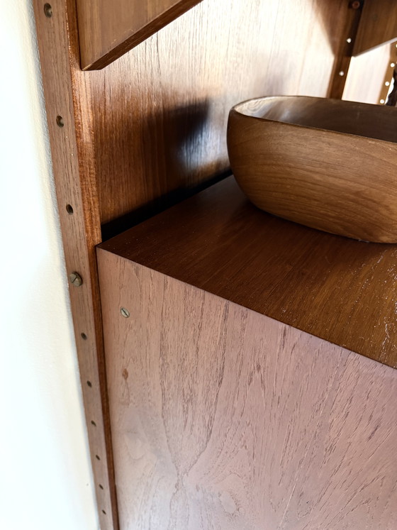 Image 1 of Vintage modulair teakhouten wandsysteem ‘60