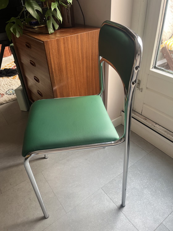 Image 1 of Chaise chromée rétro style Bauhaus