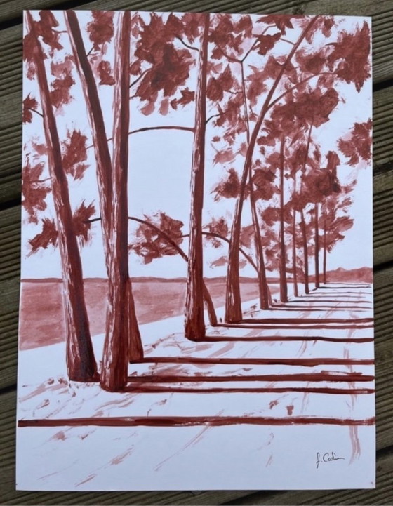 Image 1 of Inchiostro su carta fabriano 300g.  Formato 40x30cm.