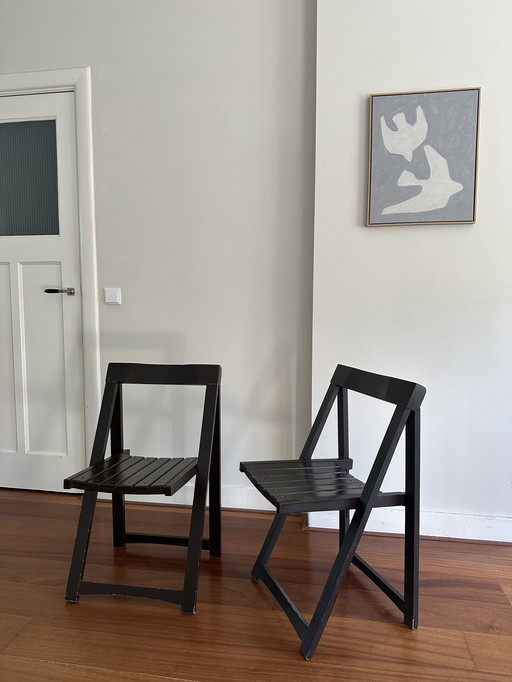 2x vintage klapstoel van Aldo Jacober