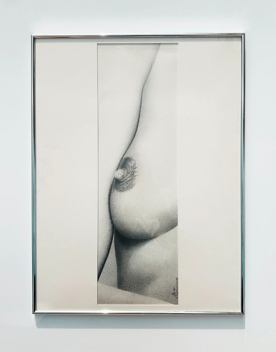 Image 1 of Composizione figurativa in grafite. Francia, anni '80