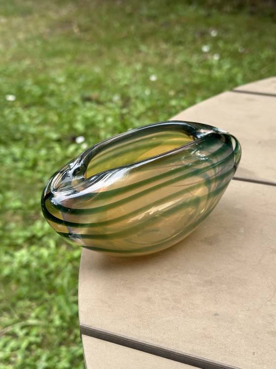 Image 1 of Vintage Serica Swivel Vase Model 4 Floris Meydam 1953 Royal Leerdam Glass Art Design Retro Unique
