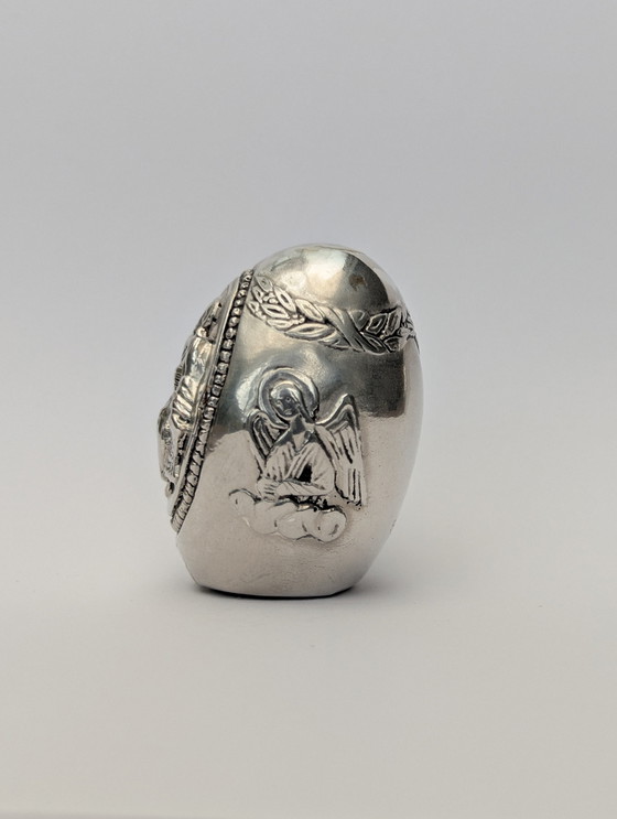 Image 1 of 2 œufs grecs orthodoxes argentés