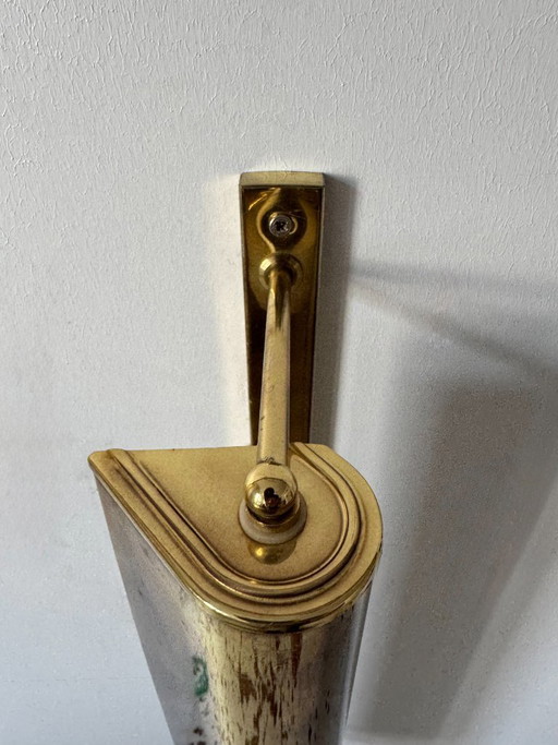 Pair of brass adjustable sconces, France, 1960
