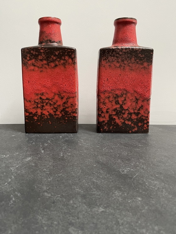 Image 1 of Iconic red Fat Lava vases