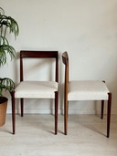 Set of 2 vintage Lübke dining chairs – reupholstered
