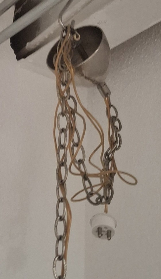 Image 1 of Orrefors frosted ice hanglamp. Carl Fagerlund, Zweden