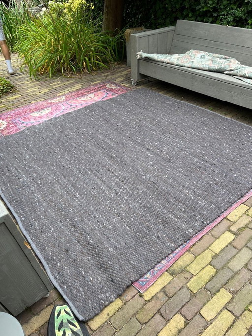 Perletta wool rug gray / brown