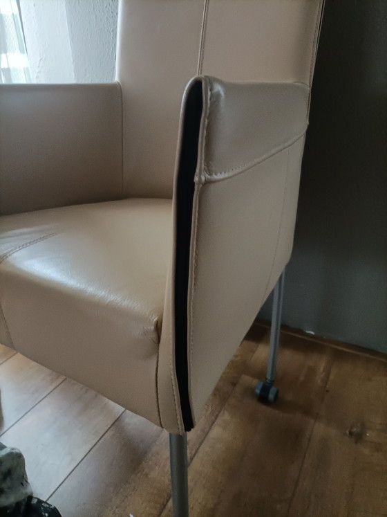 2x Modern Design Stoelen, Hans Daalder – Bert Plantagie, Eetkamerstoelen, Leather (photo 3 of 5)