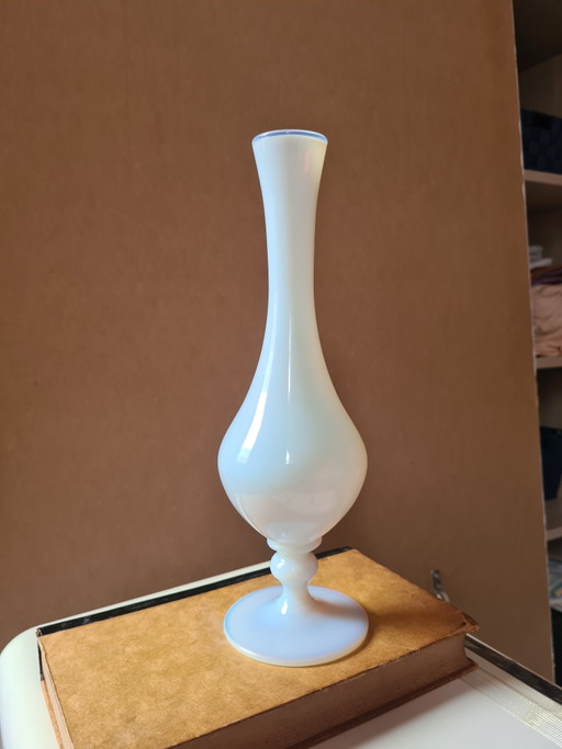 Empoli Italian Art Glass Vase, Handmade / Fait Main, Vintage 1950s 27 cm, Stella – vazen