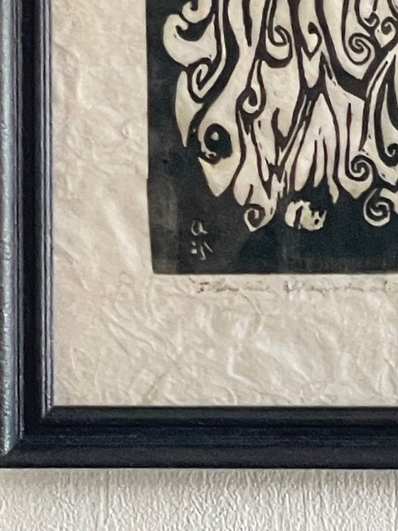 Image 1 of Eastern European Artist, Woolly Ram, 1920s-1940s, Linocut , Signed